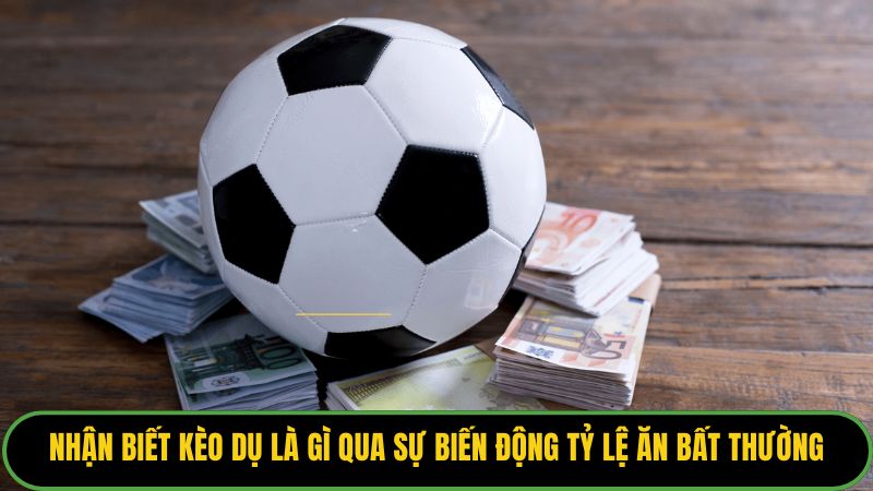 Nhận biết kèo dụ là gì qua sự biến động tỷ lệ ăn bất thường.