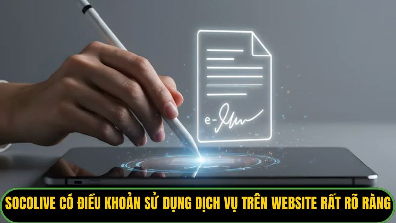 Socolive có điều khoản sử dụng dịch vụ trên website rất rõ ràng